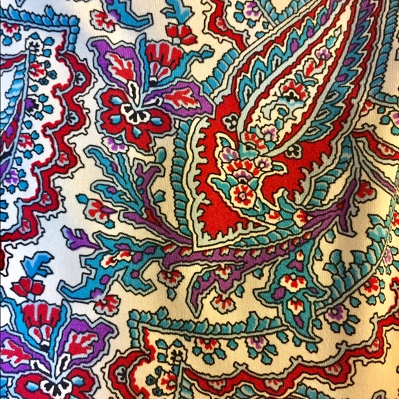 MODA Asymmetrical Paisley Dressy Tank (S) - Picture 4 of 4